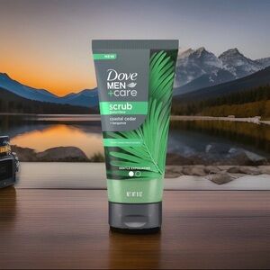 Dove Men+Care Coastal Cedar & Bergamot Body & Face Gentle Exfoliating Scrub 9 oz